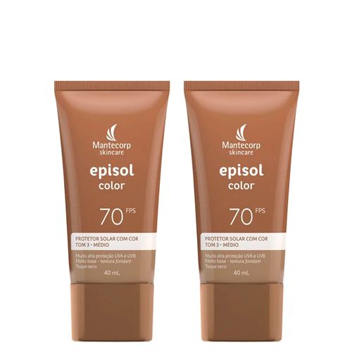 Kit Mantecorp Episol Color Protetor Solar Facial 3-Médio Fps70 40ml - 2 Unidades Kit Kit Mantecorp Episol Color Protetor Solar Facial 3-Médio Fps70 40ml - 2 Unidades Kit