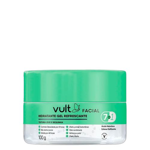 Gel Hidratante Refrescante Vult Facial 7 em 1 100g 100 g Gel Hidratante Refrescante Vult Facial 7 em 1 100g 100 g