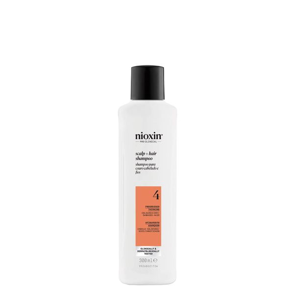 Shampoo Nioxin para Cabelo Colorido, Seco, Danificado com Afinamento Avançado Sistema 4 300ml 300 ml
