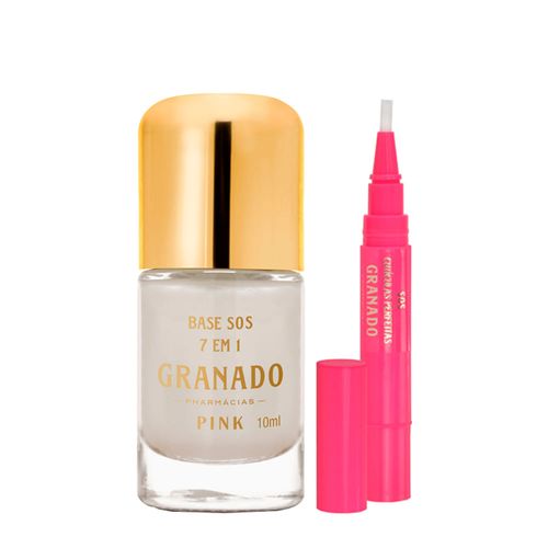 Kit Granado Pink Sos 7 em 1 Base para Unhas 10ml + Caneta Hidratante para Cutículas 3,5g Kit Kit Granado Pink Sos 7 em 1 Base para Unhas 10ml + Caneta Hidratante para Cutículas 3,5g Kit