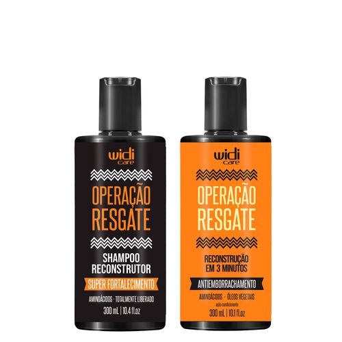 Kit Widi Care Operação Resgate Reconstrutor Shampoo 300ml + Creme Reconstrução Ação Condicionante 300ml Kit