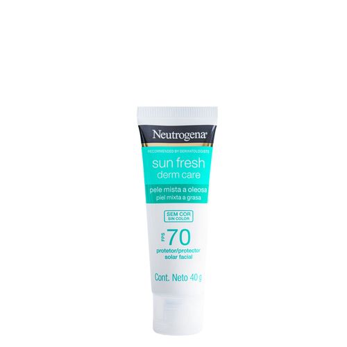 Protetor Solar Facial Neutrogena Sun Fresh® Derm Care FPS 70 40g Pele Mista a Oleosa sem Cor 40g