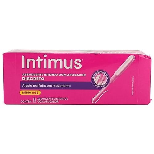 Absorvente Interno Com Aplicador Intimus Sport Médio 8 Unidades