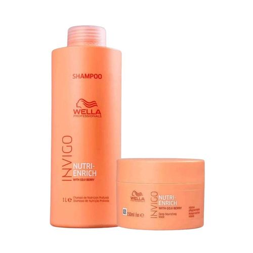 Kit Wella Invigo Nutri-Enrich Shampoo 1 Litro + Máscara 150 g Kit Wella Invigo Nutri-Enrich Shampoo Máscara