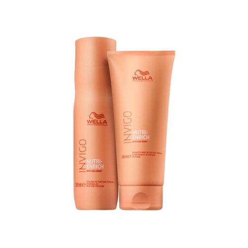Kit Wella Nutri-Enrich Duo Shampoo 250 ml e Condicionador 200 ml Kit Wella Nutri-Enrich Duo Shampoo e Condicionador
