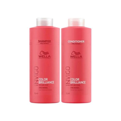 Kit Wella Invigo Color Brilliance Shampoo + Condicionador 1 Litro Kit Wella Invigo Color Brilliance Shampoo + Condicionador 1L