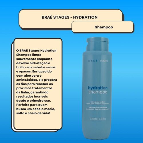 Shampoo Braé Stages Hydration Shampoo Hidratante para Cabelos ...