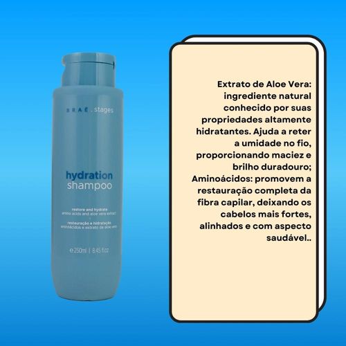 Shampoo Braé Stages Hydration Shampoo Hidratante para Cabelos ...
