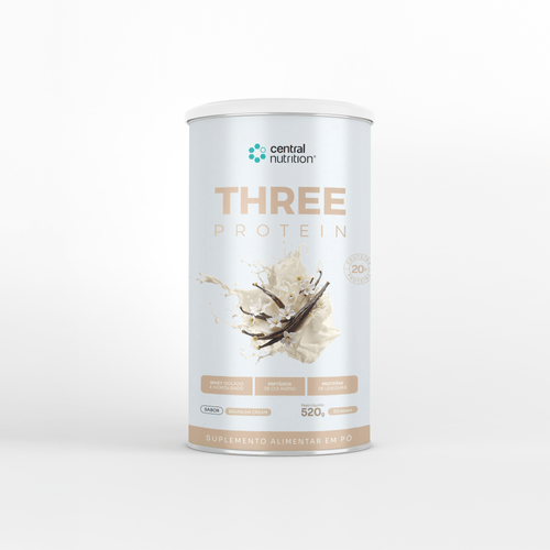 THREE PROTEIN - Tradicional - 520g Baunilha Cream Sabor Baunilha Cream Baunilha Cream