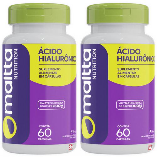 KIT 2 ÁCIDO HIALURÔNICO CONCENTRADO 75MG 1 AO DIA TOTAL 120 CÁPSULAS - MALTTA NUTRITION