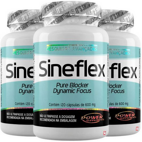 KIT 3 SINEFLEX PURE BLOCKER DYNAMIC FOCUS TOTAL 360 CÁPSULAS - POWER SUPPLEMENTS