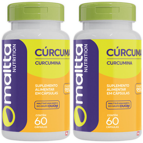KIT 2 CÚRCUMA LONGA CURCUMINA CONCENTRADA 80MG TOTAL 120 CÁPSULAS - MALTTA NUTRITION