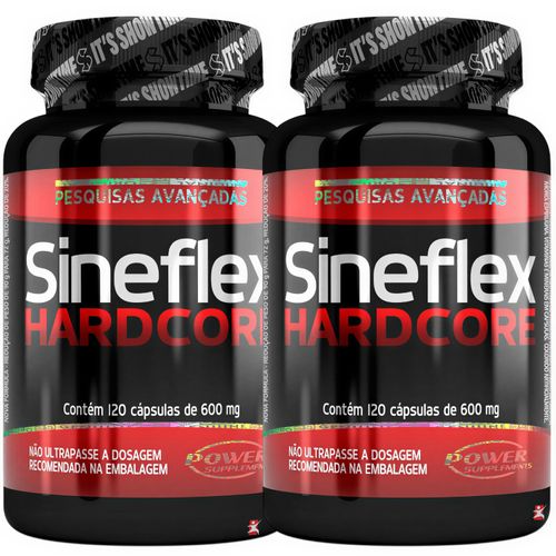 KIT 2 SINEFLEX HARDCORE CONCENTRADO CAFEÍNA + CROMO TOTAL 240 CÁPSULAS - POWER SUPPLEMENTS