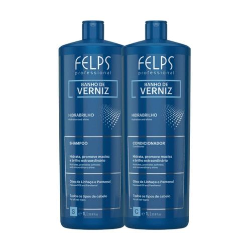 Kit Felps Banho de Verniz Shampoo e Condicionador (2 x 1 Litro) Kit Felps Banho de Verniz Shampoo e Condicionador 2 x 1L