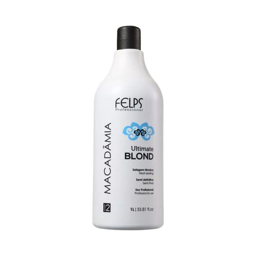 Progressiva Felps Macadâmia Ultimate Blonde Selagem Térmica 1 Litro Progressiva Felps Macadâmia Ultimate Blonde Selagem  1L