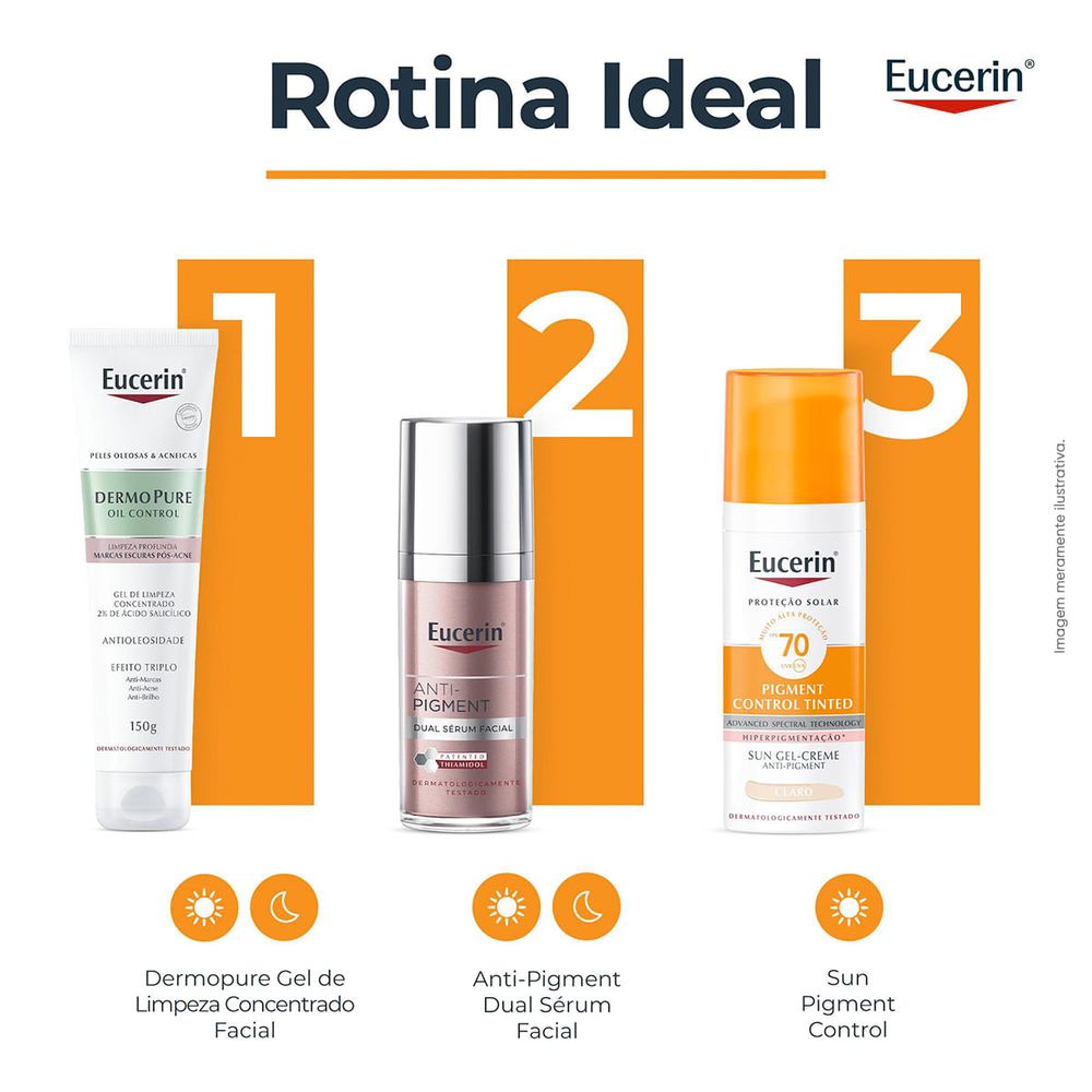 Protetor Solar Facial Eucerin FPS 70 Sun Pigment Control