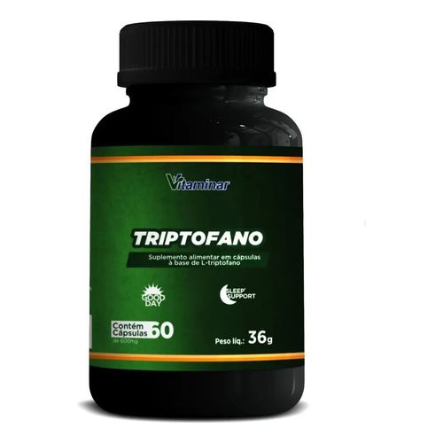 Triptofano 190mg 60 Caps - Vitaminar Sem Sabor