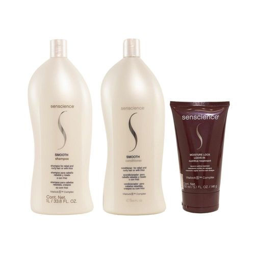 Kit Senscience Smooth Shampoo + Cond +Moisture Lock 150ml