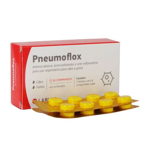 Kit Pneumoflox com 16 Comprimidos para Cães e Gatos Labyes - com 3 unidades