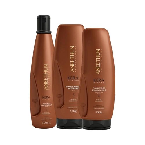 Kit Aneethun Kera Shampoo + Máscara + Leave in