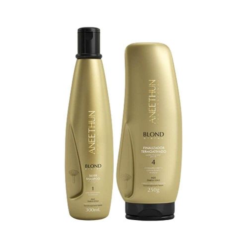 Kit Aneethun Blond Shampoo Silver + Finalizador Termoativado