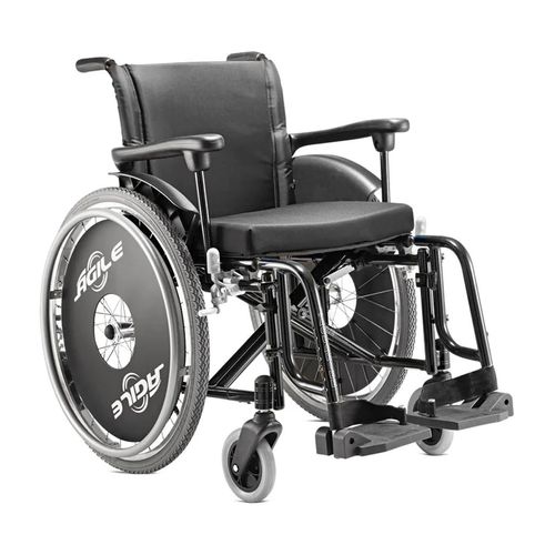 Cadeira De Rodas Agile 44cm preto Cor: Preto                    Tam: 44 44cm preto