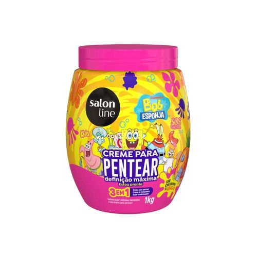 Creme Salon Line SOS Kids Bob Esponja Definição Máxima 1kg