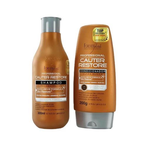 Kit Forever Liss Cauter Restore Shampoo + Condicionador