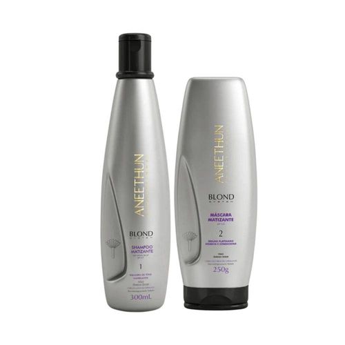 Kit Aneethun Blond Shampoo Matizador + Máscara Matizadora