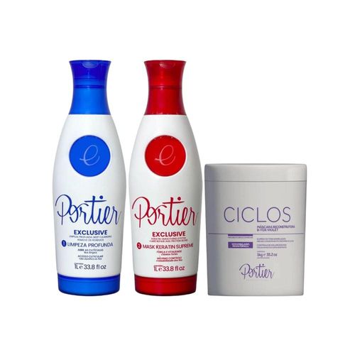 Kit Portier Exclusive Progressiva+ Máscara Ciclos Violet 1Kg