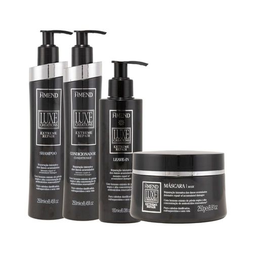 Kit Amend Luxe Creations Shamp Condicionador Mascara Leavein
