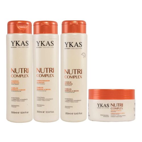 Kit Ykas Nutri Complex Shamp+Condicionador +Máscara+Leavein