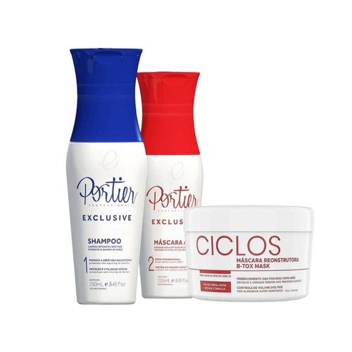 Kit Portier Exclusive Progressiva + Ciclos Máscara Reconstru