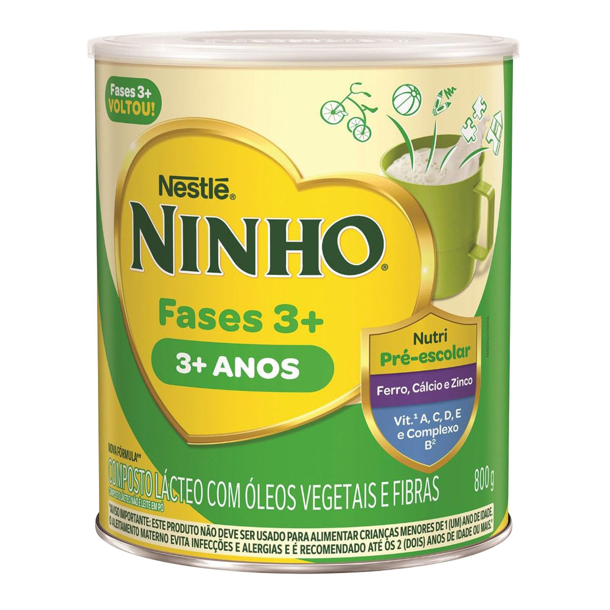 Composto Lácteo Ninho Fases 3+ 800g