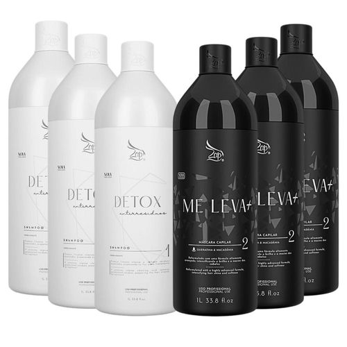 Kit Zap Me Leva+ 3 Shampoo e Máscara (2 x 1 Litro)