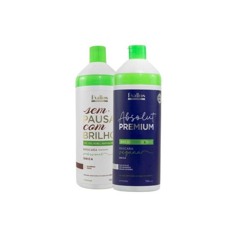 Kit Évallos Progressiva Sem Choro+Sem Pausa com Brilho 2x1L