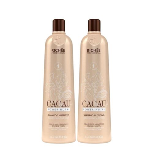 Kit Richée Cacau Power Nutri 2 Shampoo 1 Litro Kit Richée Cacau Power Nutri 2 Shampoo 1 Litro