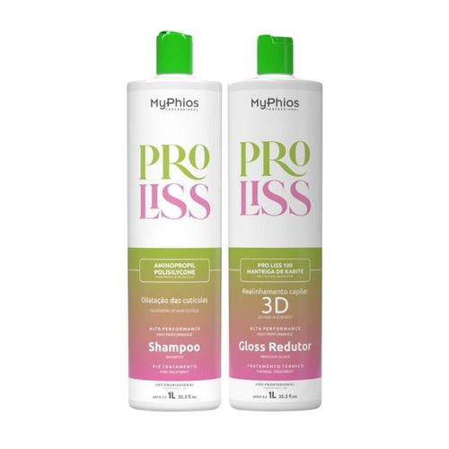 Kit MyPhios ProLiss Shampoo e Máscara Capilar 1 Litro