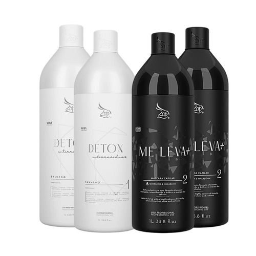 Kit Zap Me Leva+ 2 Shampoo e Máscara (2 x 1 Litro)