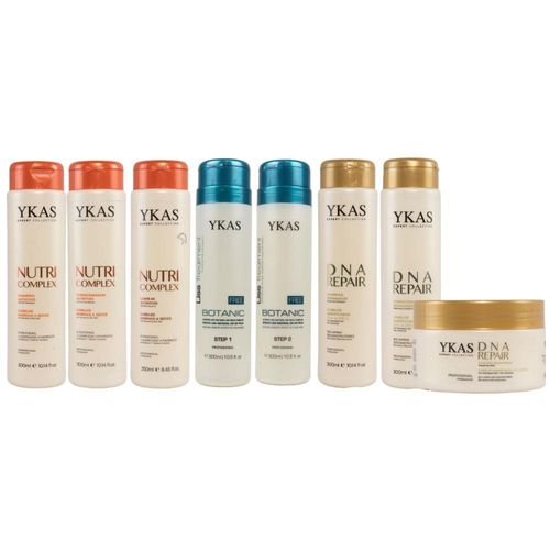 Kit Ykas Nutri Complex Pequeno+Dna RepairTrio+Escova Orgânic