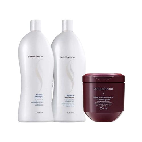 Kit Senscience Balance Shamp+Cond+Inner Intensif 500ml