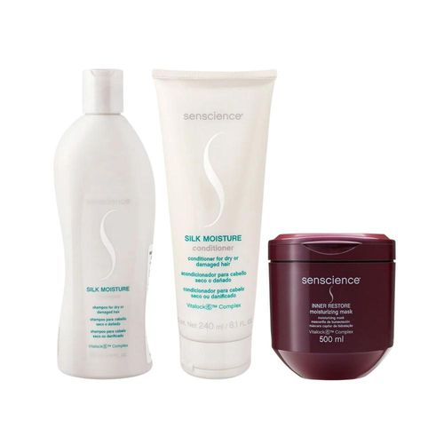 Kit Senscience Silk Moisture Shamp Cond+Inner Intensif 500ml Kit Senscience Silk Moisture Shamp Cond+Inner Intensif 500ml