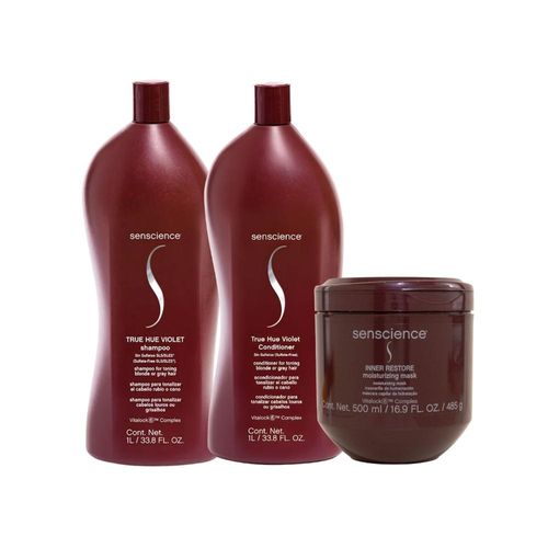 Kit Senscience True Hue Violet Shamp+Cond+Inner Hidratação