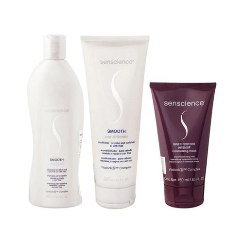 Kit Senscience Smoot Shamp+Cond+Inner Restore Intensif 150ml