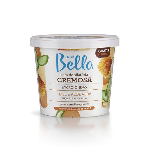 Cera Depilatória Depil Bella MicroOndas Mel e Aloe Vera 100g