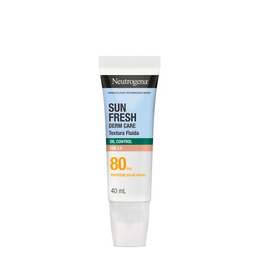 Protetor Solar Facial Neutrogena Sun Fresh® Derm Care FPS 80 40ml cor 2.0 Cor 2.0