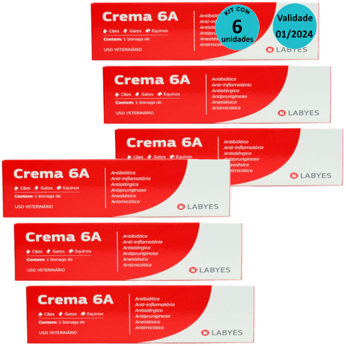 Kit Pomada Crema 6A 15g Labyes - com 6 unidades