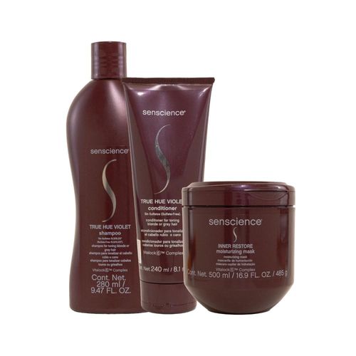 Kit Senscience True Hue Violet Home Care +Inner Hidratação