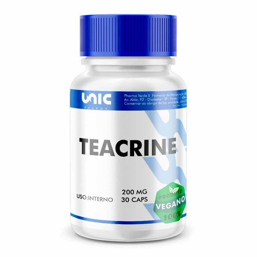 Teacrine 200mg com selo de autenticidade 30 Cápsulas Vegan