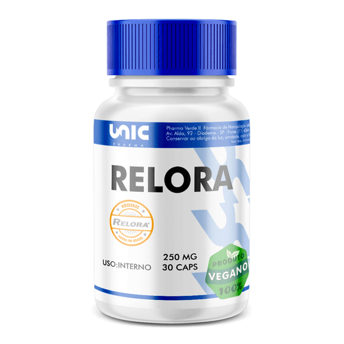 Relora 250mg com selo de autenticidade 30 Cápsulas Vegan